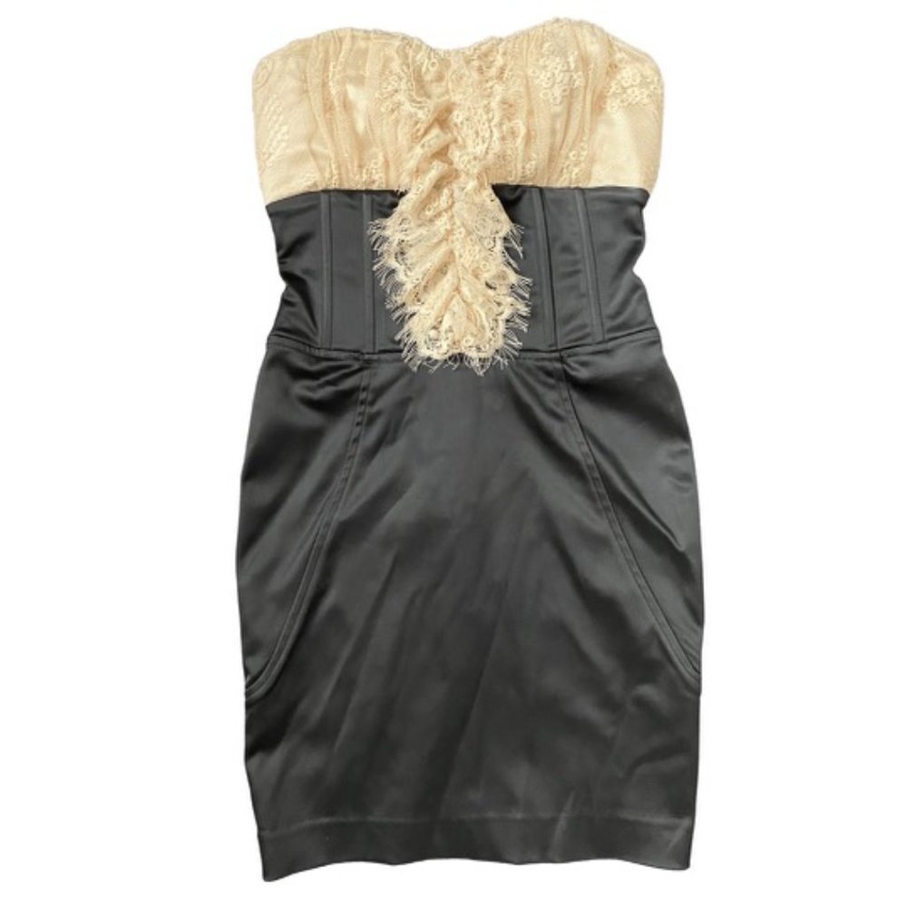 Bebe Black Party Cocktail Dress Strapless XS